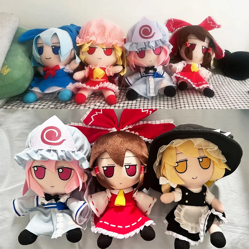 

25cm High Quality Touhou Project Plushies Hakurei Reimu Stuffed Anime Saigyouji Yuyuko Flandre Scarlet Remilia Scarlet Doll