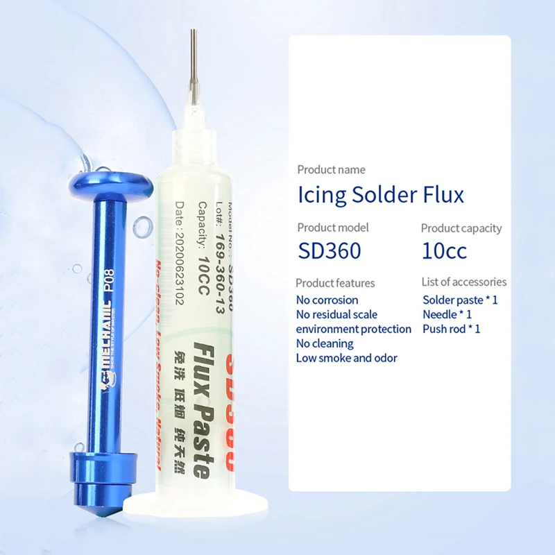 Mechanic SD360 Flux Solder Paste No-clean Transparent Welding Paste Flux With Push Rod for PCB SMD BGA Soldering Tools