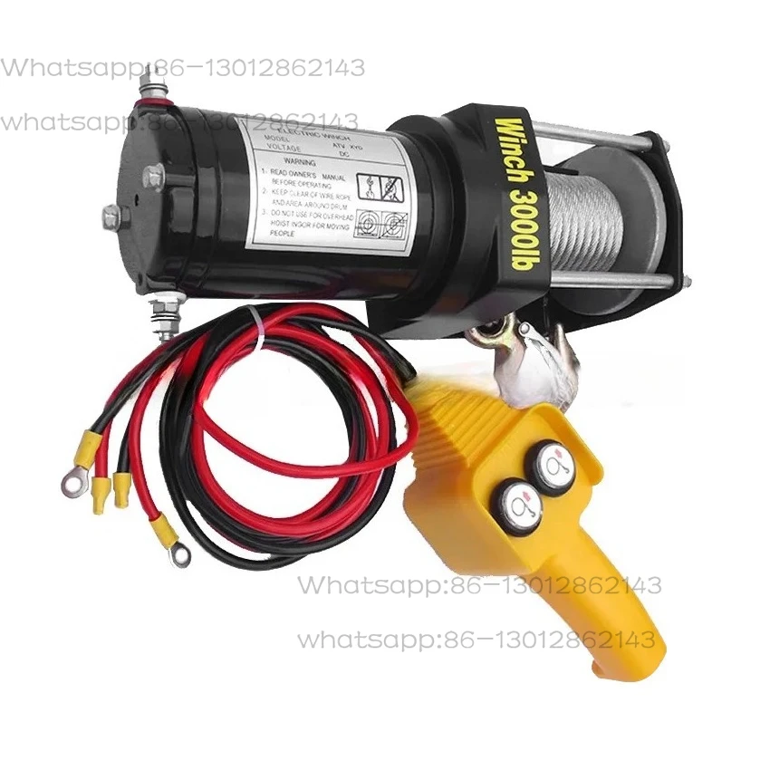 Vehicle Self-rescue Off-road Winch 3000lbs 12V 24V Off-road Vehicle Winch Electric Winch Traction for Vehicle Crane