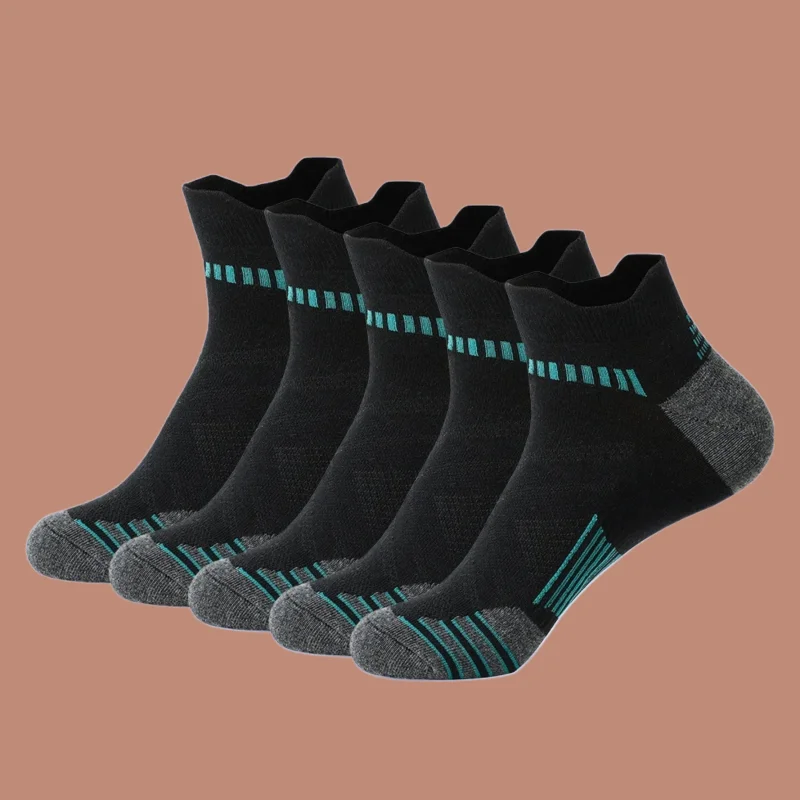 5 Paar Socken für Männer Schweiß absorbierende Laufsport socken im Freien Atmungsaktive Basketball-Socken mit Fitness-Socken Herren socken