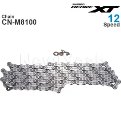 Original SHIMANO DEORE XT CN-M8100 12-Speed Bicycle Chains - HYPERGLIDE+ - SIL-TEC - MTB Chain 116/126L with Quick Link