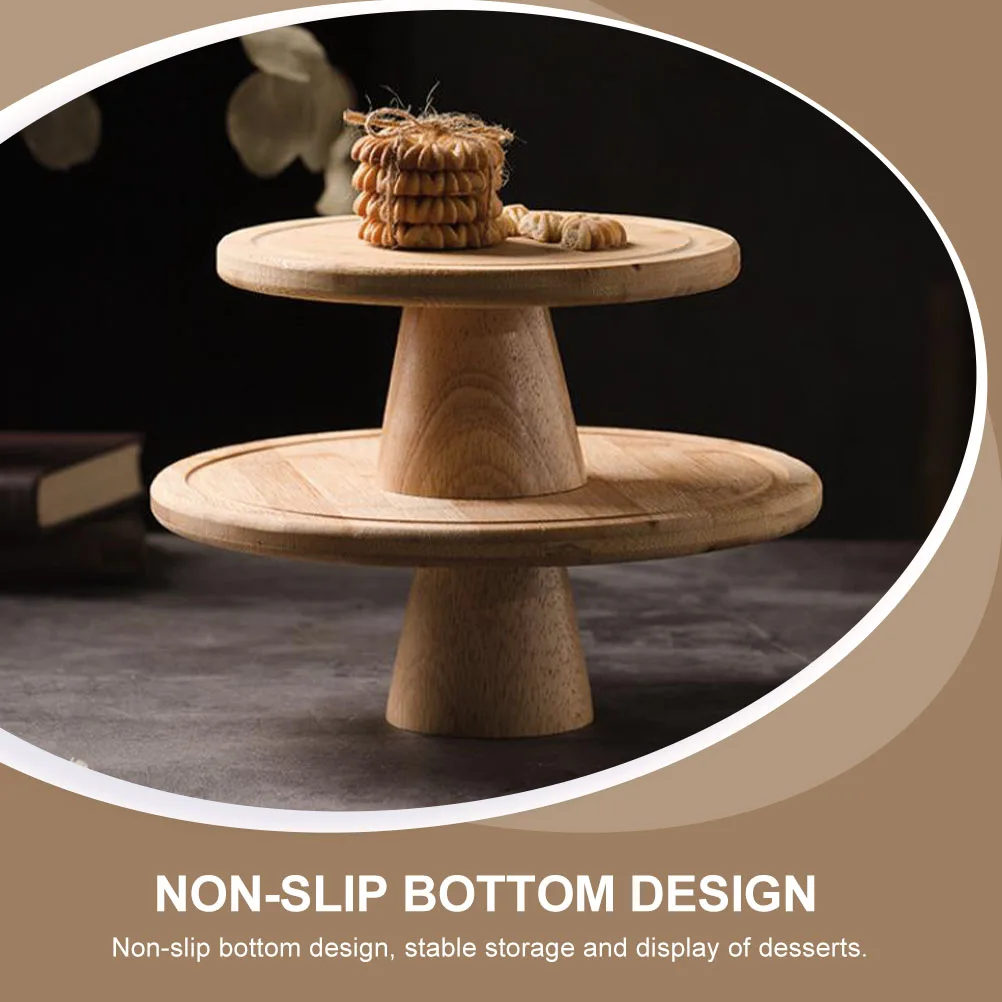 

Round Cake Storage Tray Multi-Purpose Dessert Container Decorative Food Tray Wedding Party Snack Display Stand Non-Slip Stable
