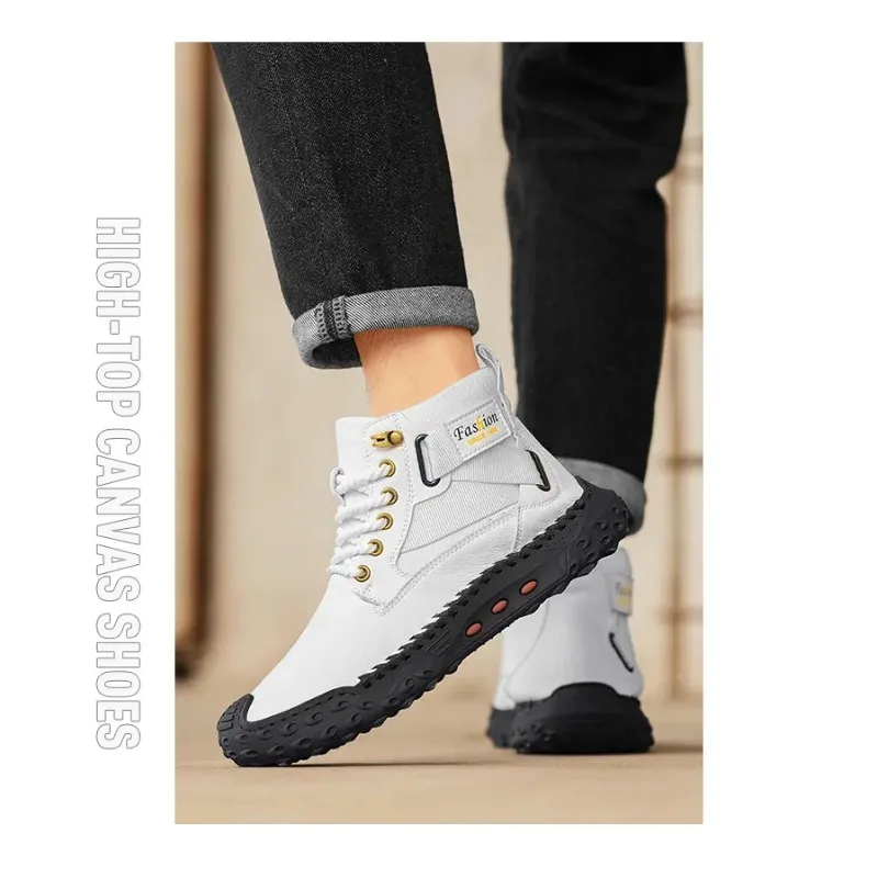 

Casual high top men's shoes Designer's minimalist retro style Daily outdoor leisure street High quality business office boot