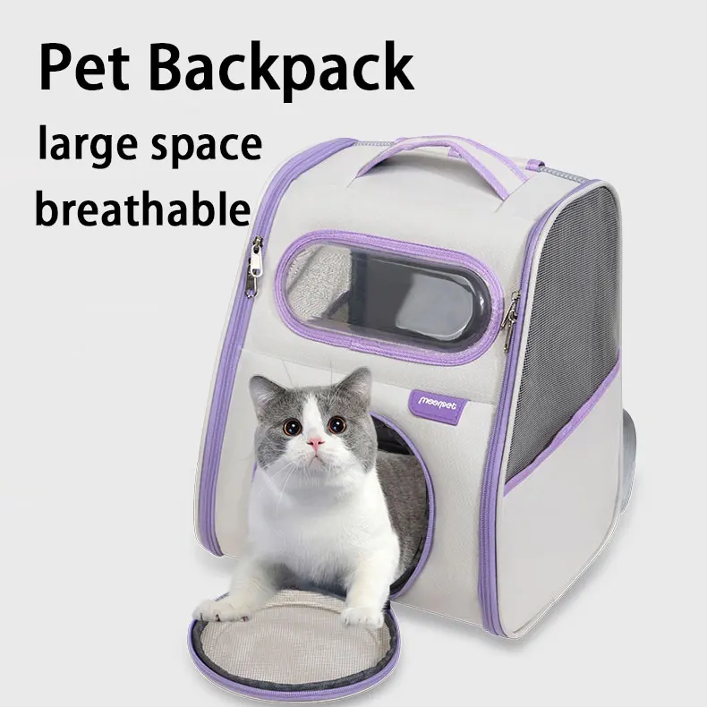 

Multi-Functional Breathable Pet Backpack Spacious, Breathable & Portable Ventilated, Comfortable for Travel with Cats and Dogs