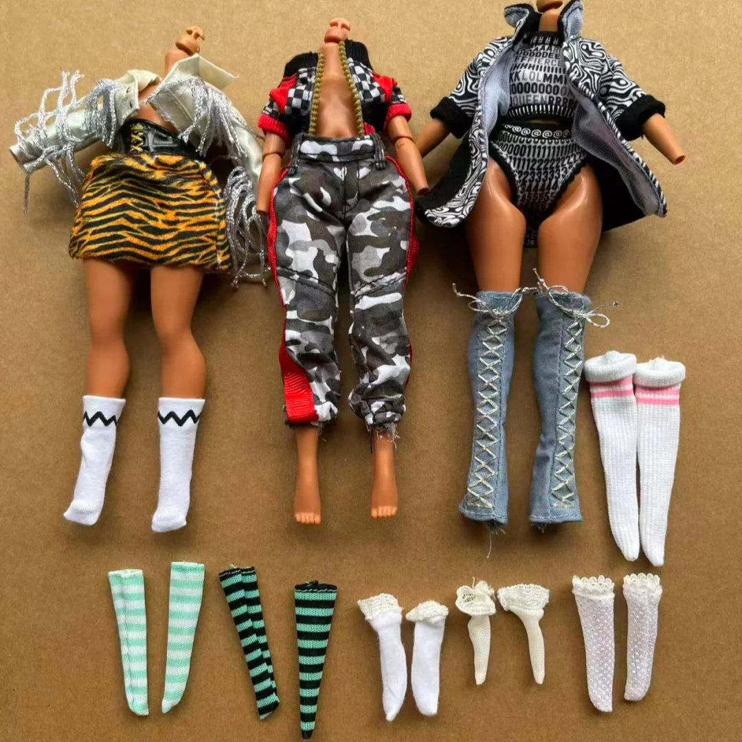 1/6 Big Fashion Sister Rainbow Doll DIY Costume Accessory Set Female Doll Clothes Dress Coats Pants Socks Cloaks