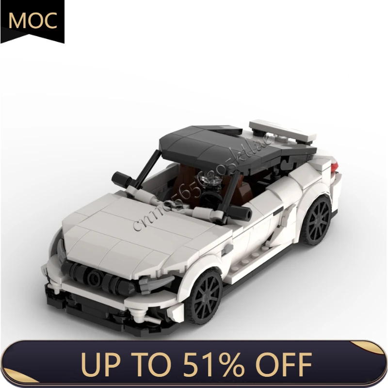 

393 детали MOC, технология, гоночный белый суперкар, модель строительного блока, скоростной автомобиль, кирпичи, игрушки для детей и взрослых, подарок на день рождения, Рождество
