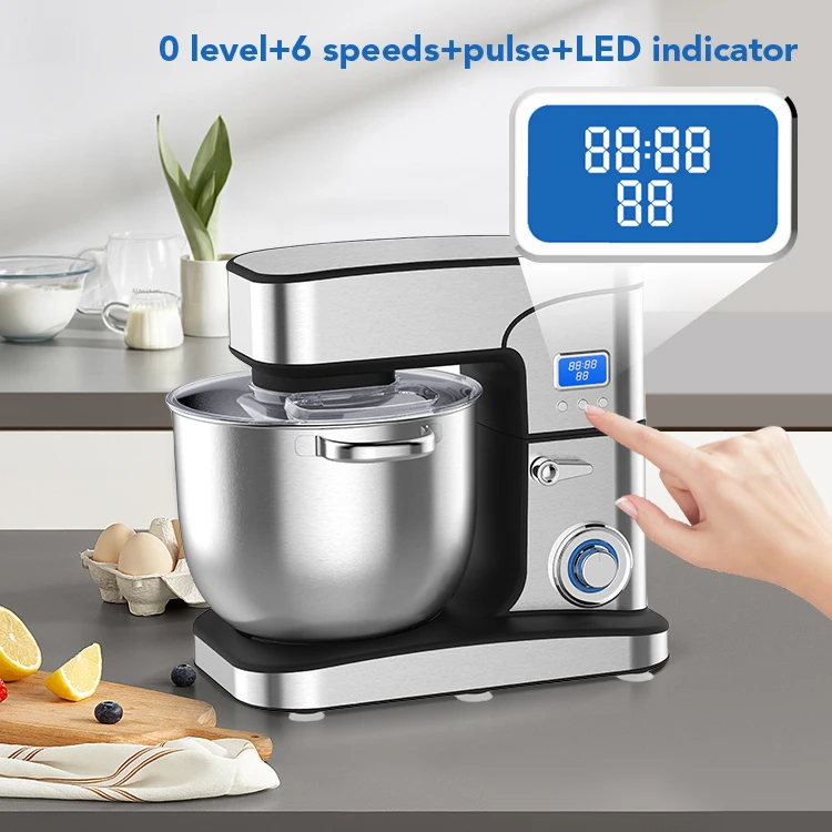 Commercial Stand Food Mixer Stainless Steel Housing Electric 16L Fully Copper Motor 10-Speed for Pizza Dough Cake Egg Bread