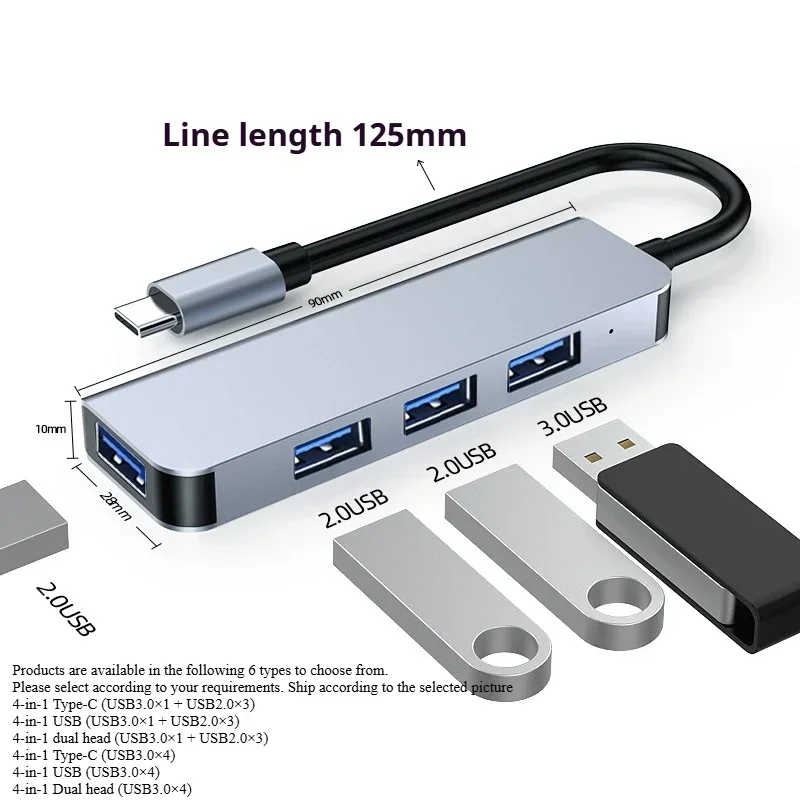 Multi Function Type C Docking Station 4 in 1 High Speed Hub for Huawei Apple MacBook USB C Adapter