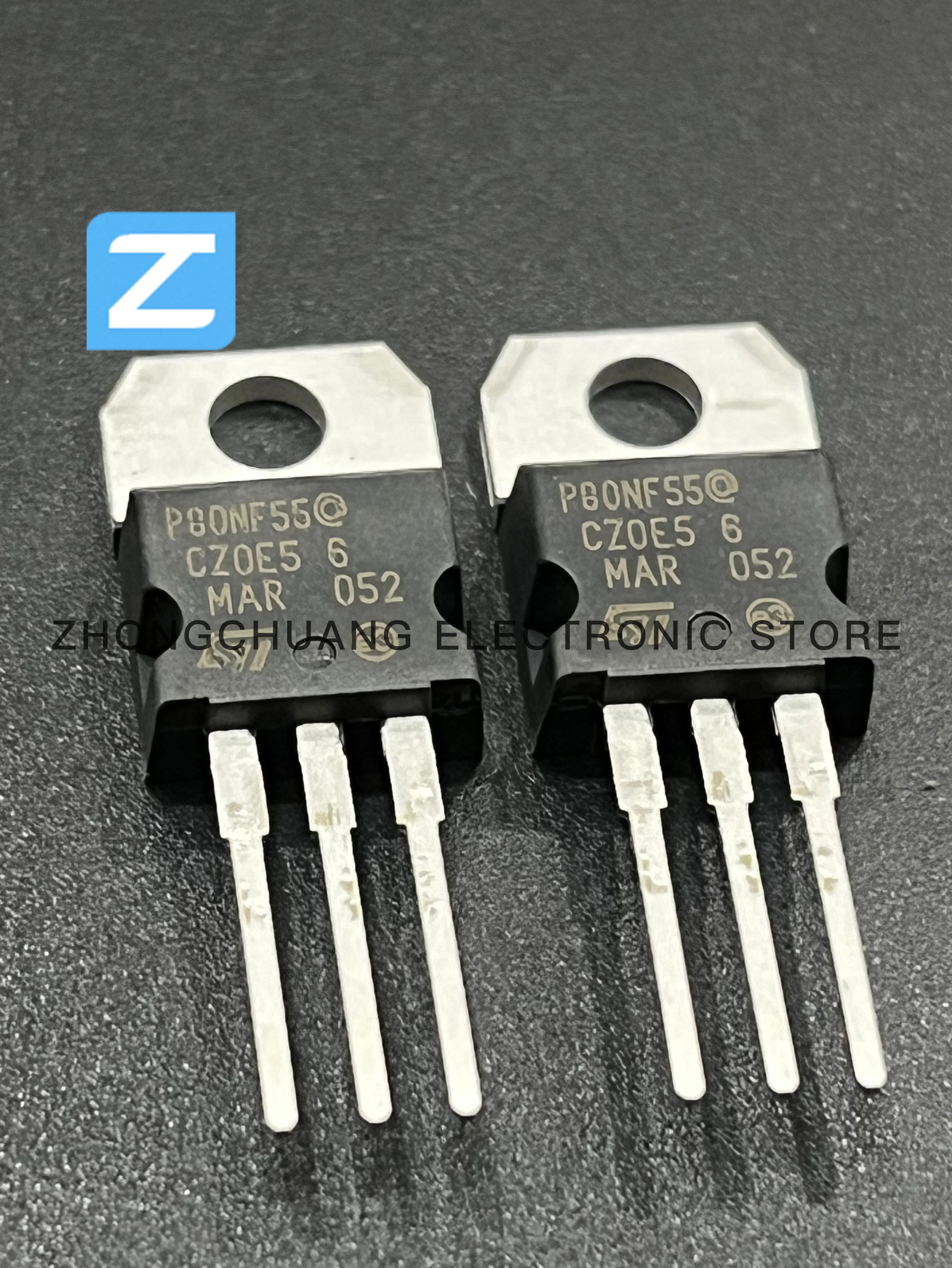 1-10PCS STP80NF55 P80NF55 TO-220 55V 80A N-Channel MOSFET new original