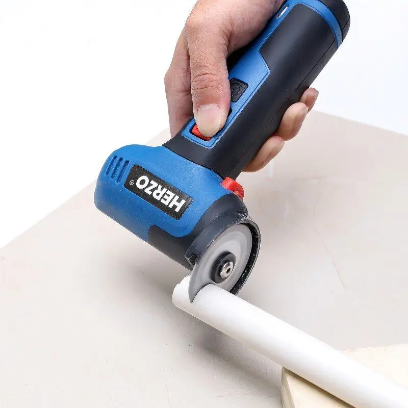 HERZO 7.2V Cordless Type-c USB Rechargeable Brushless Mini Grinder Cutter for Cutting Polishing Ceramic Tile Woo