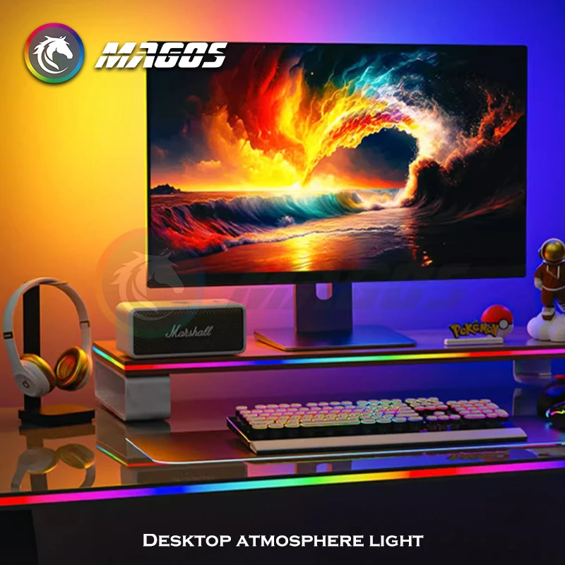 Imagem -03 - Sincronização do Monitor do pc Siga a Luz da Atmosfera do Ponto para a Tira Conduzida do Captador da Exposição do Desktop de E-sports Alimentação Usb 1.2m 1.6m 2m