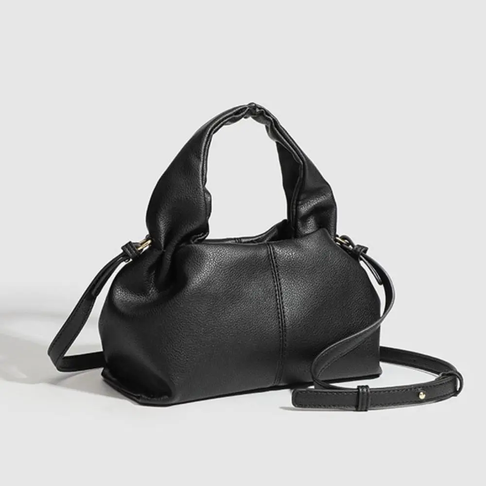 

Portable PU Leather Dumpling Shoulder Bag Light Luxury Large Capacity Cloud Tote Bag Lunch Box Case New Design Handbag Gifts