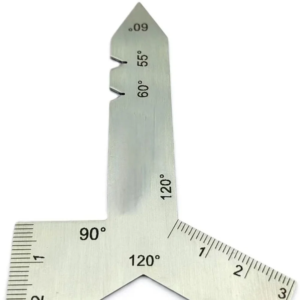 Stainless Steel Thread Pitch Drill Gauge 55 60 90 120 Degree Y Shape Center Measuring Tool For Accurate Hole Alignment And Threa