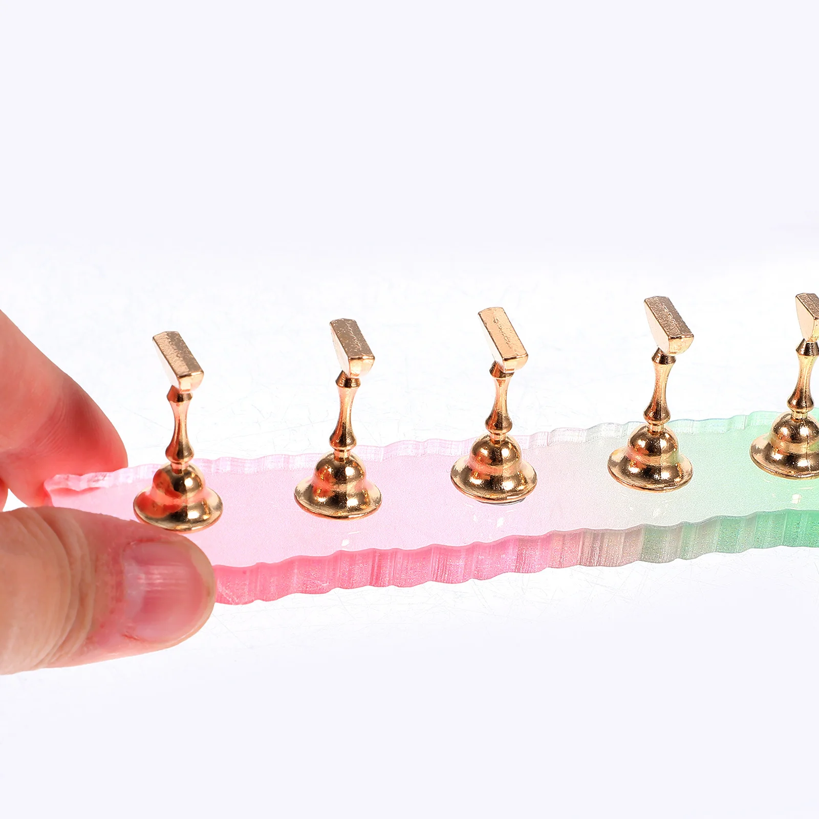 3 مجموعات من حامل الأظافر المزيفة، اضغط على حامل العرض، أداة تدريب فن الأظافر الاصطناعية، متينة وسلسة وسهلة الاستخدام للأظافر