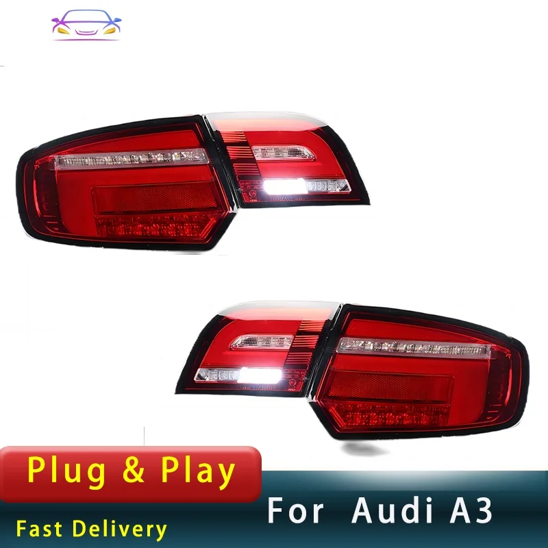 Car Tail Light For Audi A3 2003-2012 Upgrade New Brake Reverse Dynamic Turn Signal Light Rear Tail Lamp Assembly