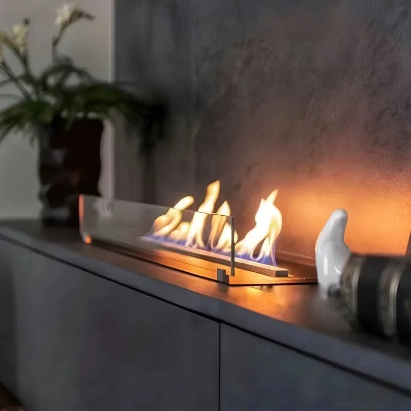 Modern Freestanding Bio Ethanol Fireplace Metal Heater Clean Burning Indoor Apartment/Hotel Insert Installation PANSEE PEIN-24 view 6