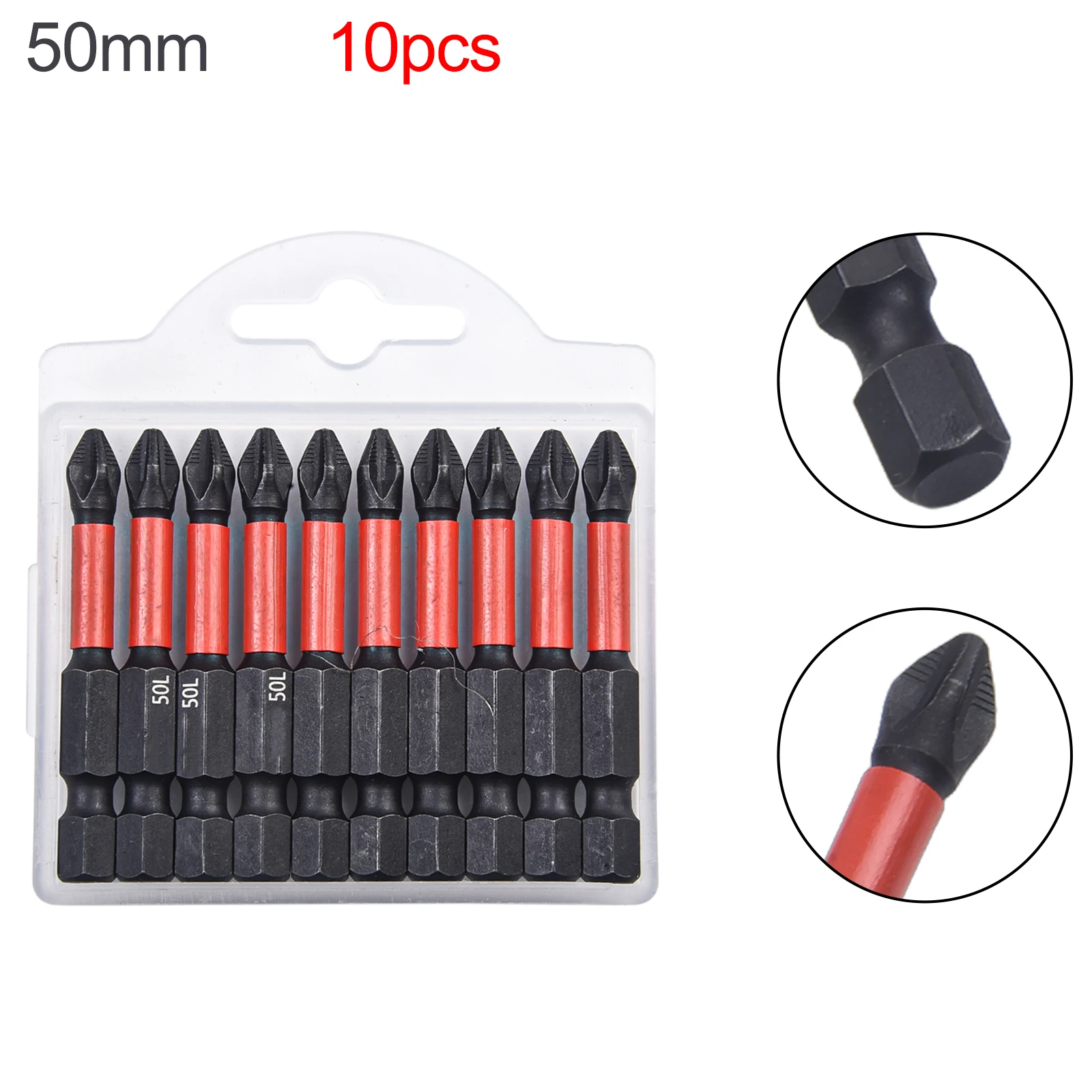 10pcs PH2 Magnetic Screwdriver Bit Set Magnetic Batch Head Screwdriver Electric Bit Anti Slip Screwdriver Bit Drill Bits Tools