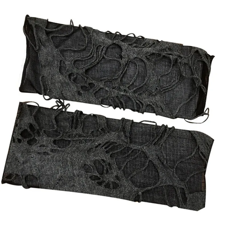 Gothic Fingerless Mittens Punk Rock Gloves Warrior Mittens Solid Color Y2K Girl Scene Accessories Halloween Cosplay Gifts