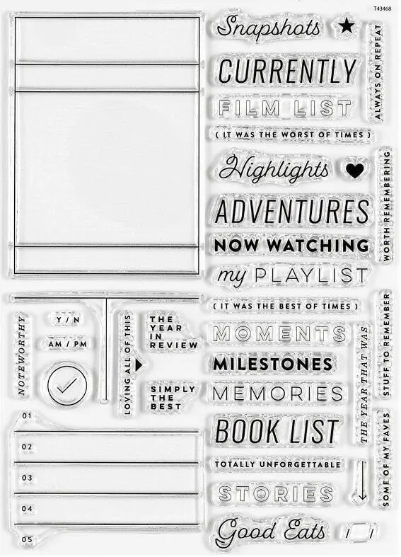English  Clear Stamp For DIY Scrapbooking Card Making  A6559