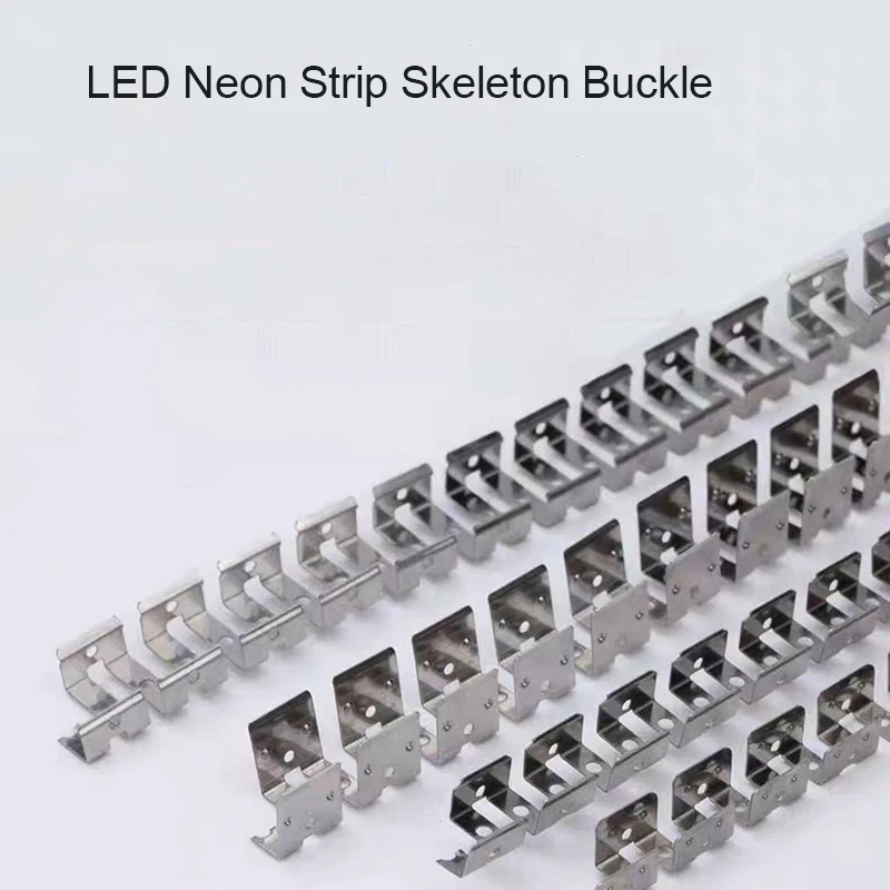 

Bendable LED Neon Strip Skeleton Flexible Silicone Strip Stainless Steel Channel Mounting Bracket Holder Clip Base