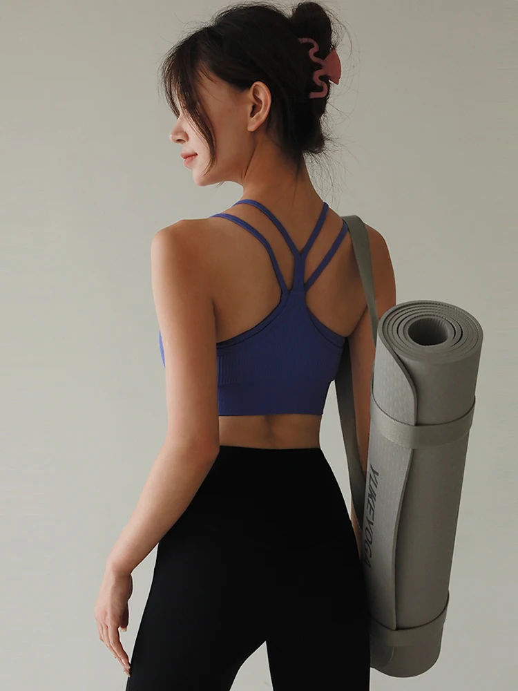 Reggiseno sportivo monopezzo da donna Gilet da allenamento Pilates Fitn Corsa Yoga o Assorbimento Traspirante Umidità ng Nylon