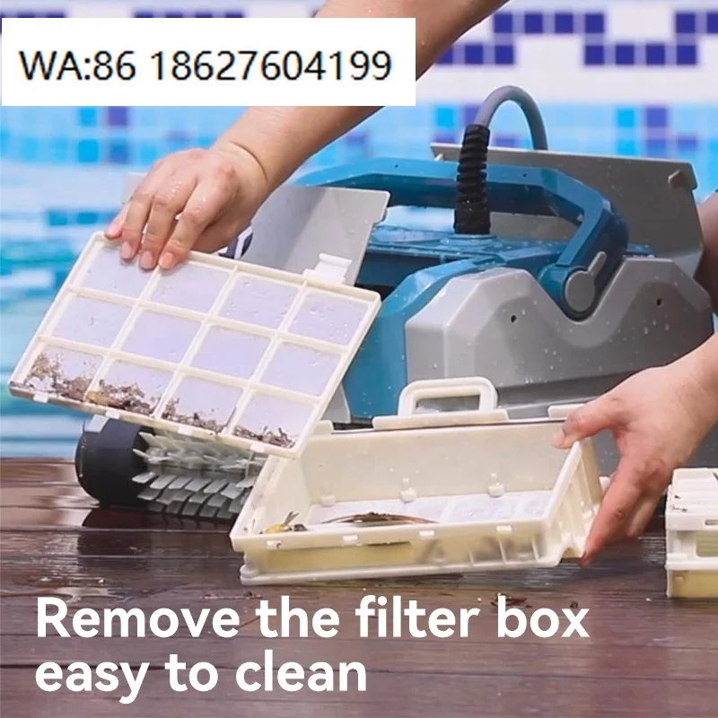 Smart Pool Cleaner Lithium Battery Eco-Friendly Brushless Motor Automatic Robotic Wall
