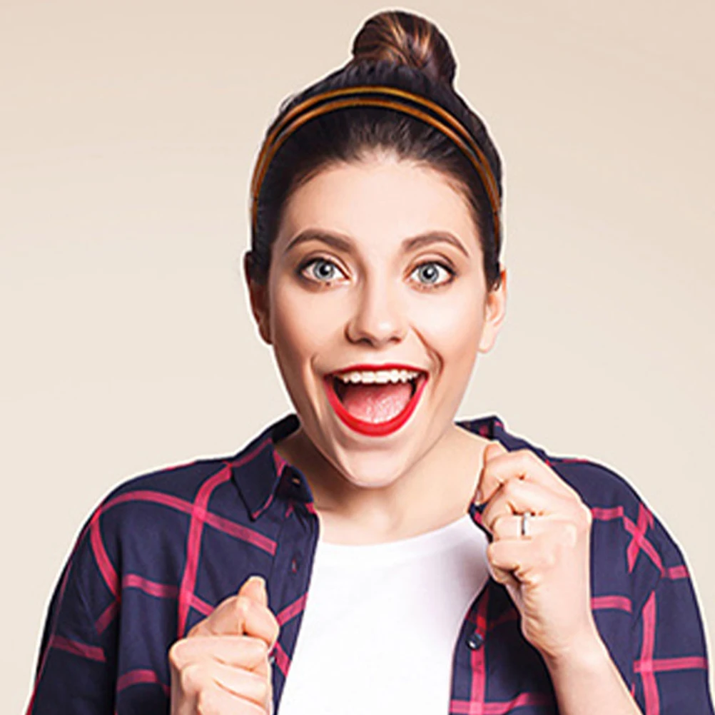 

2Pcs Women Non-Slip Teethed Headbands Hairbands Workout Face Washing Stylish Elegant Durable Accessory Women Hairband