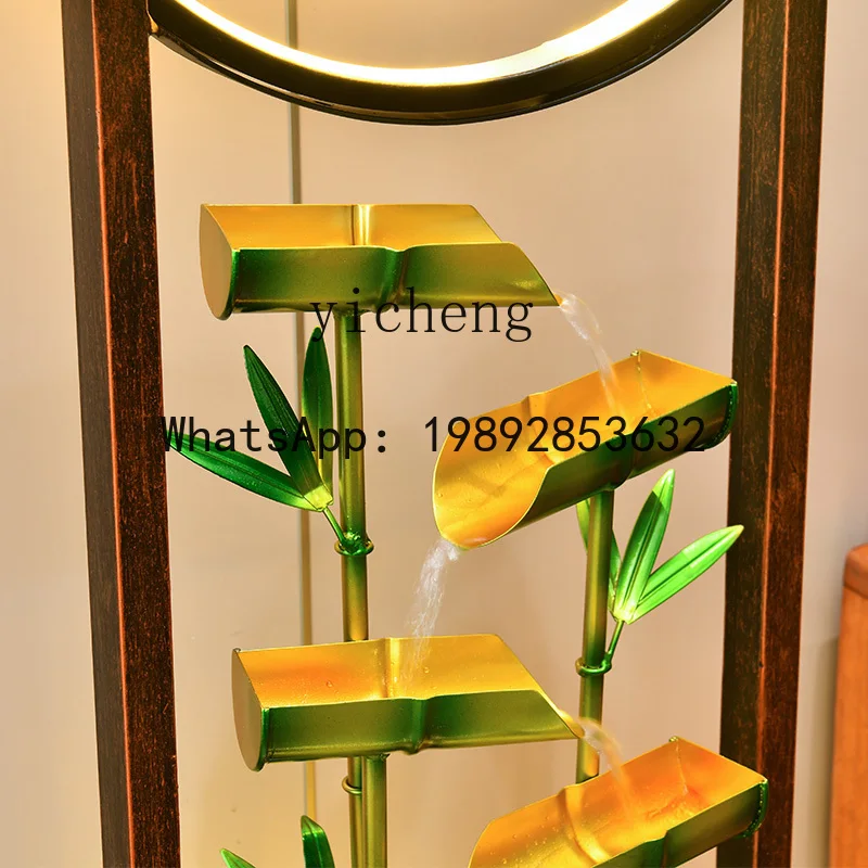 X7 Flowing Water Ornament Circulating Water Fake Mountain Floor-standing Wealth Feng Shui Wheel Opening Gift