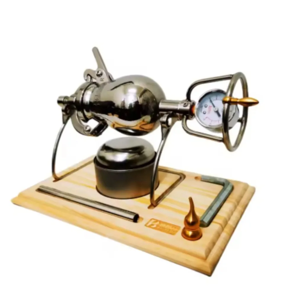 304 Stainless Steel Mini Popcorn Maker Old Fashioned Hand Crank Grain Amplifier 500ml Retro Snack Machine