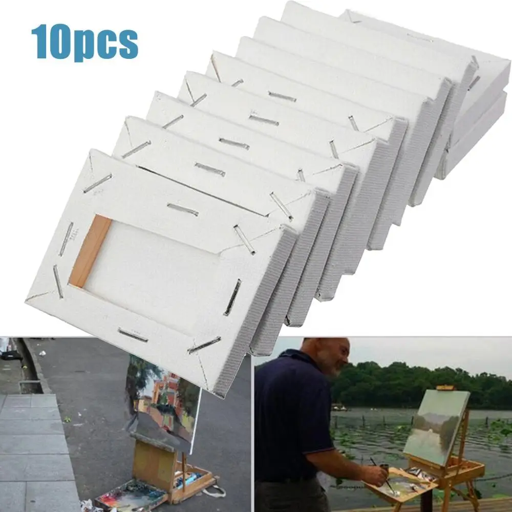 Small Mini White For Primed Oil Acrylic Paint Stretched Frame Artist Canvas Oil Paint Board Painting Supplies