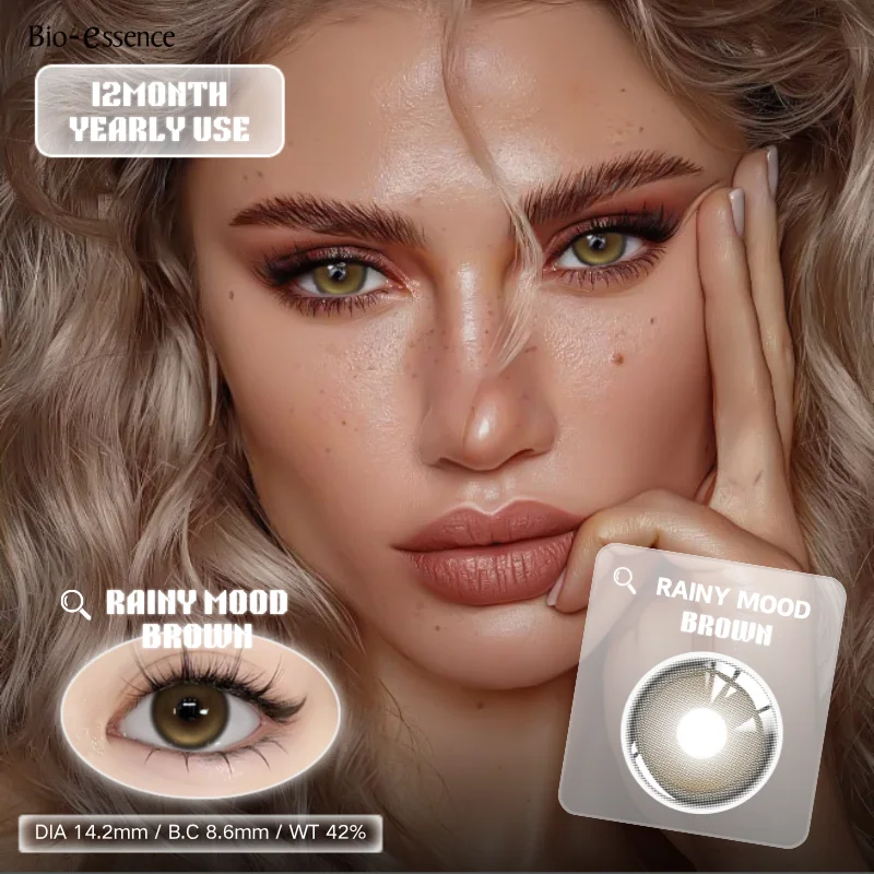 Bio-Essence 1 Paar Kleur Contactlenzen Voor Ogen Natuurlijke Bruine Lenzen Beauty Fashion Red Lense Blue Lenzen Groen Oogcontact