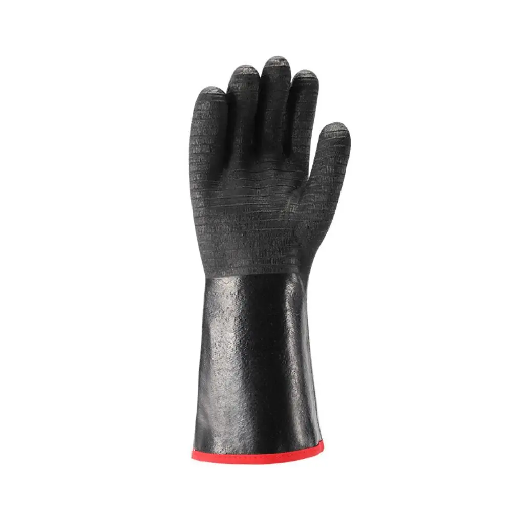 Thicken BBQ Gloves Oil Resistant Textured Palm Oven Mitts Neoprene Coating Waterproof Heat Resistant Gloves Cooking