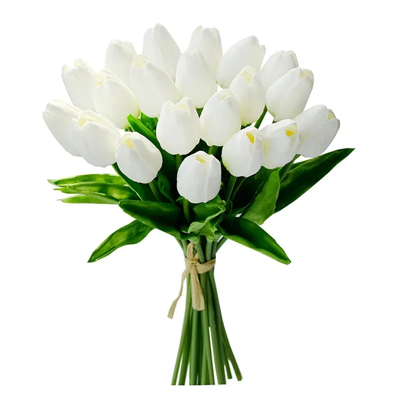 20 pezzi di tulipani artificiali fiori in schiuma PE tulipano di fiori finti per la festa della mamma, San Valentino, matrimonio, giardino,