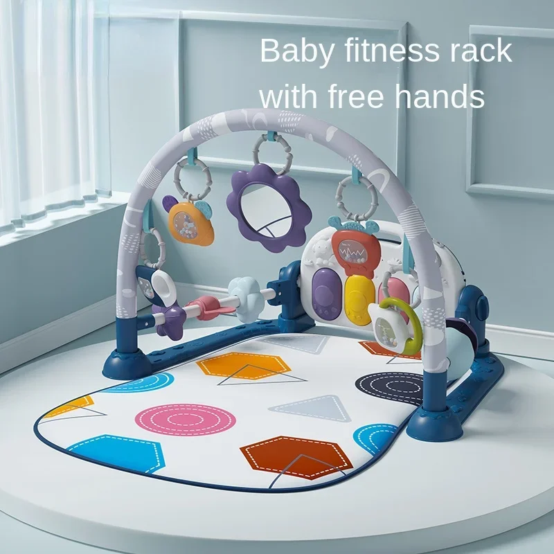 

Multi-Functional Baby Fitness Gym with Piano and Pedals - Early Learning Toys for Newborns, Music and Education Playground