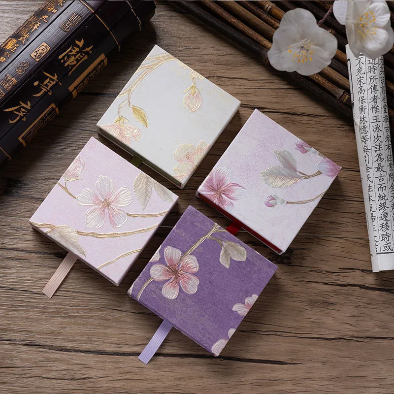 Chinese Style Magnolia Flower Print Floating Jewelry Box Drawer Storage Case Bracelet Bead Bangle Gift Packaging Box Wholesale