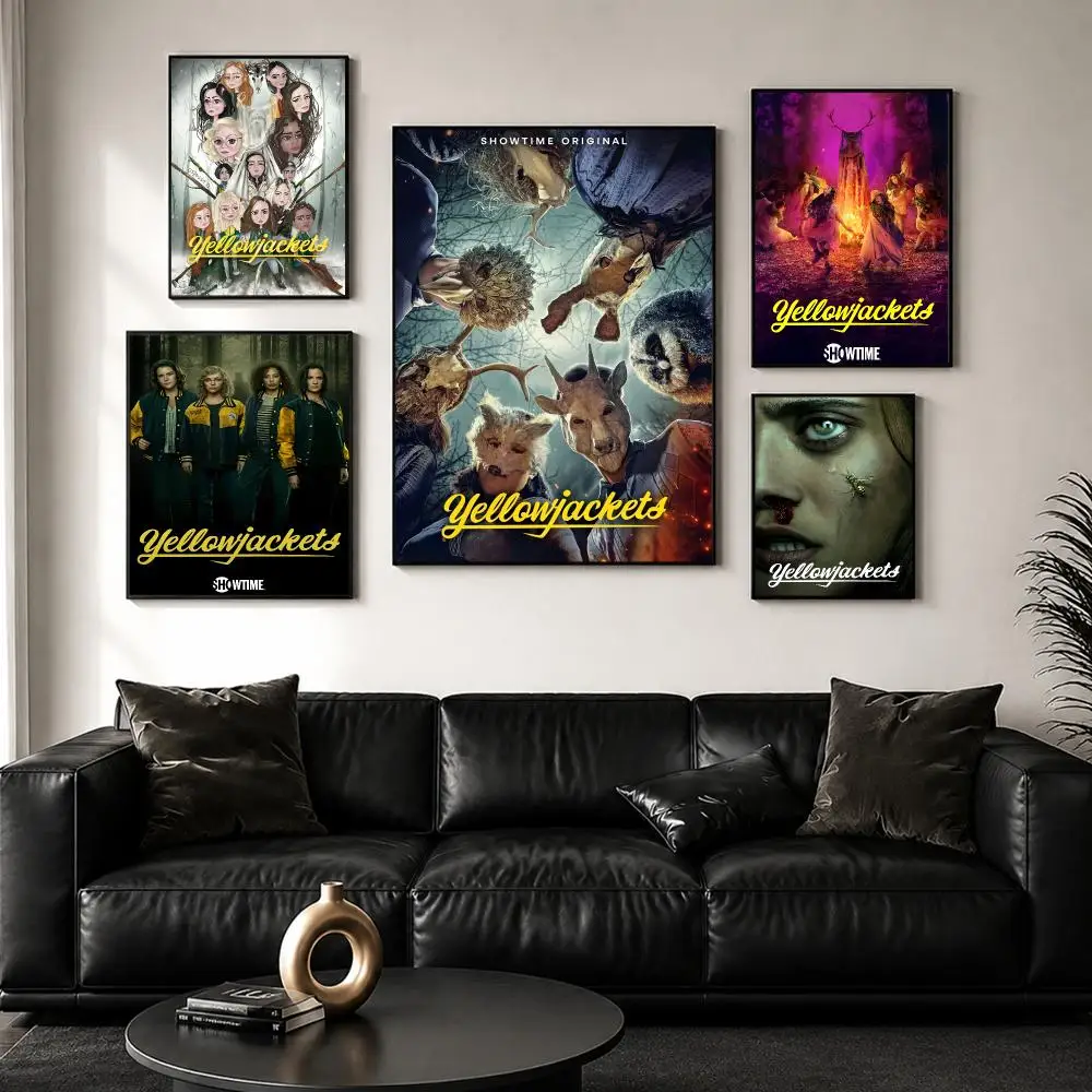 Horror Movie Y-Yellowjackets Poster Perfect Sticker Self Adhesive for Office Home Theater Wall Art Decor Fancy Gift