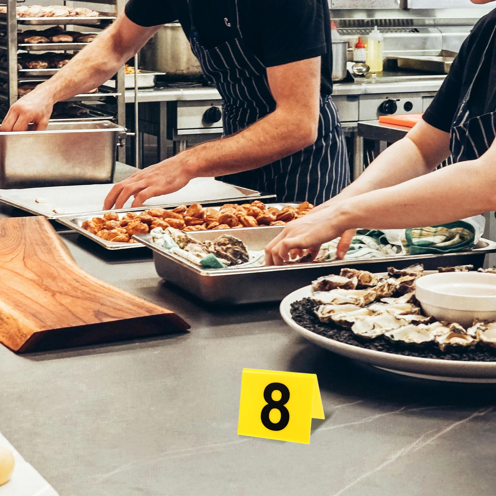 

15Pcs Number Marker Acrylic Double Sided Table Numbers Yellow Black Visible Restaurant Party Evidence Marker Crime Scene