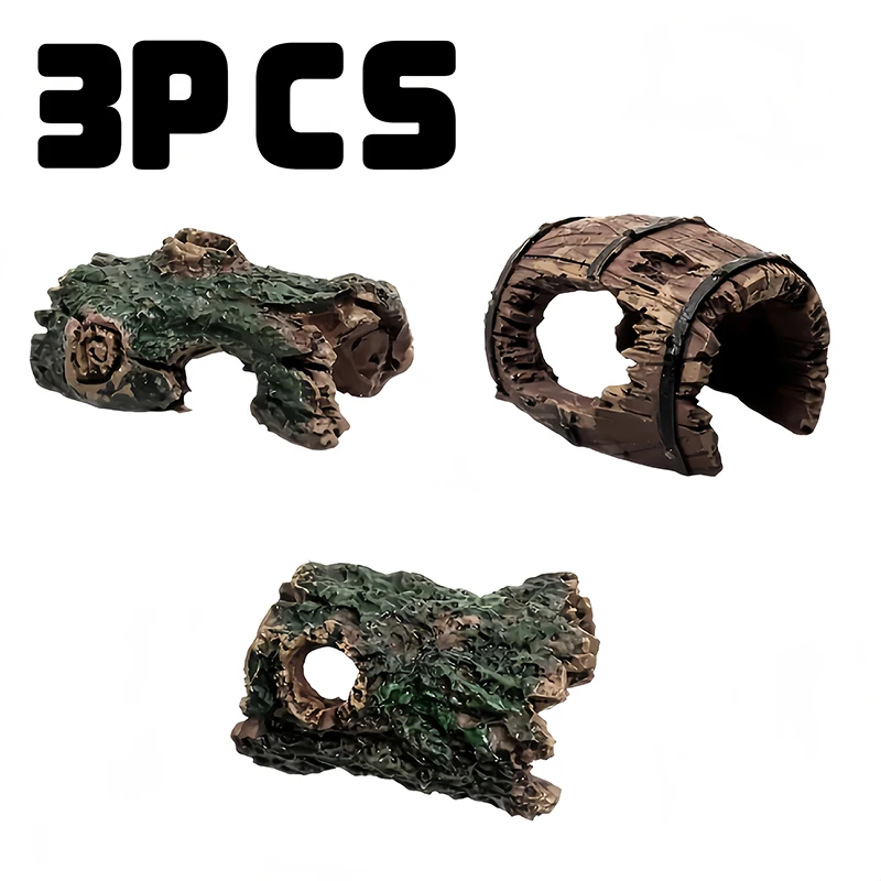 3 Stück Natürlicher Baumstamm Aquarium-Dekoration Versunkenes Holz Landschaftsgestaltung Ornamente Aquarium Sinkbares Treibholz Naturholz