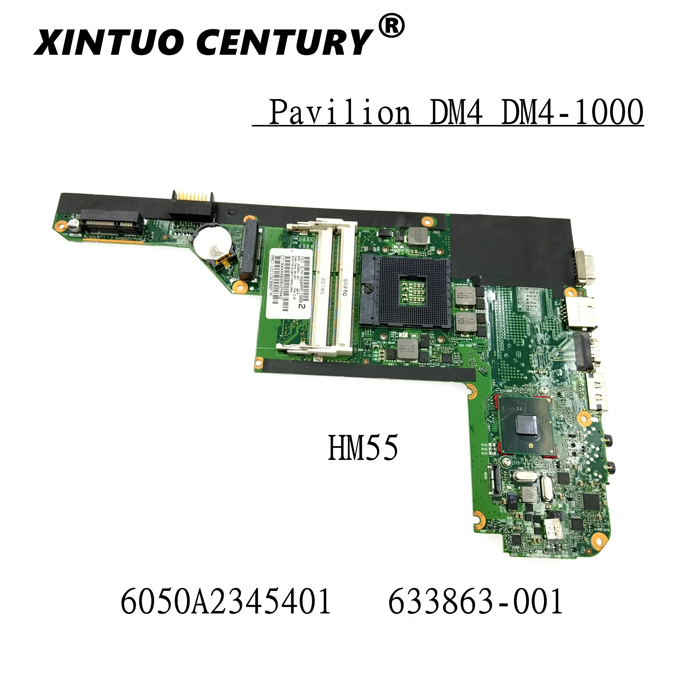 

motherboard For HP Pavilion DM4 DM4-1000 Mainboard 633863-001 633863-501 6050A2345401-MB-A03 HM55