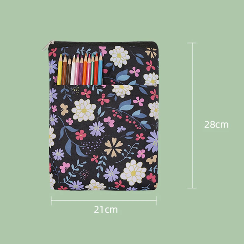 1pc Book Sleeves Flowers Book Protector Book Covers for Paperbacks Washable Cloth Book Cover with Zipper and Extra Sleeve Pocket