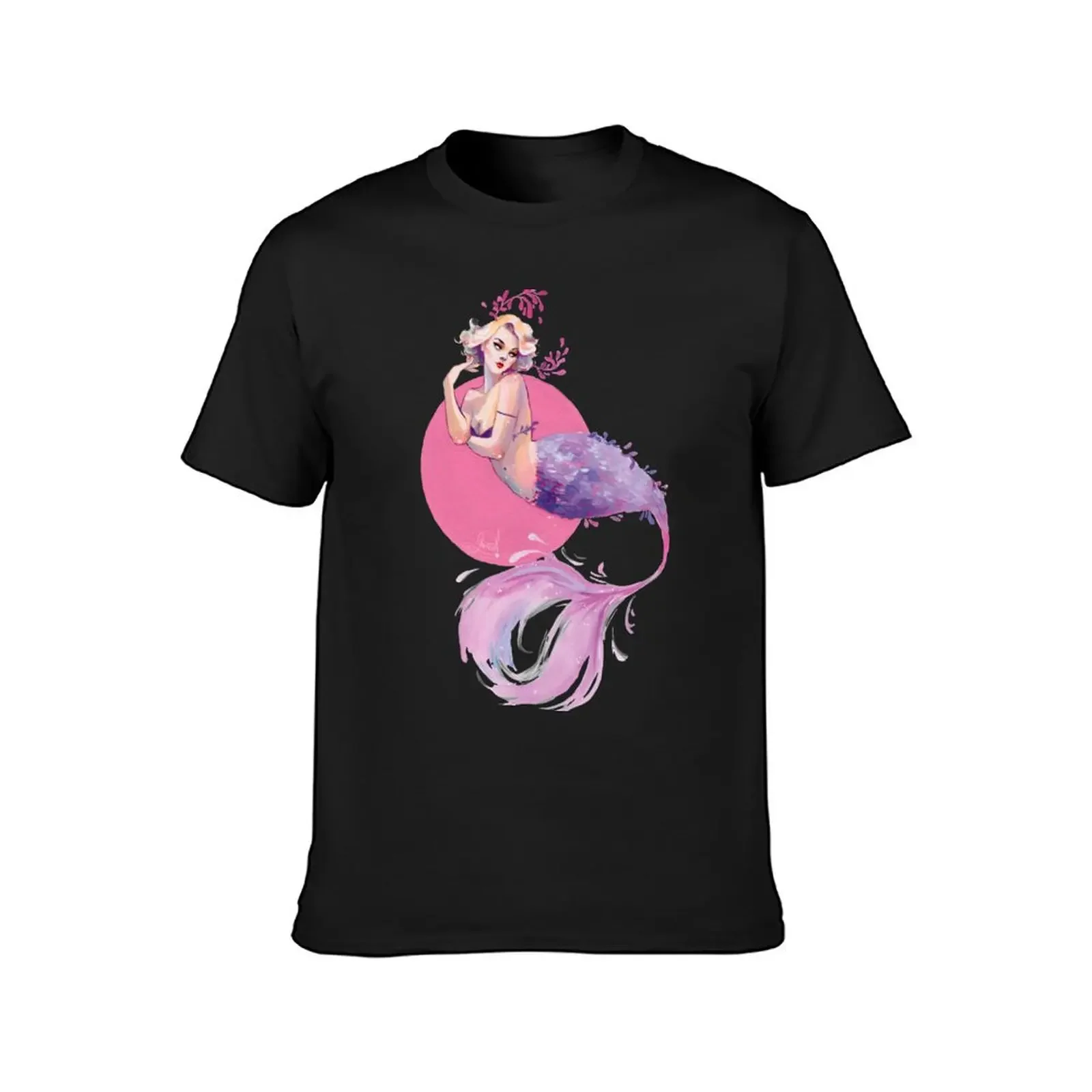 Lavender mermaid T-Shirt heavyweights oversized Men's clothing