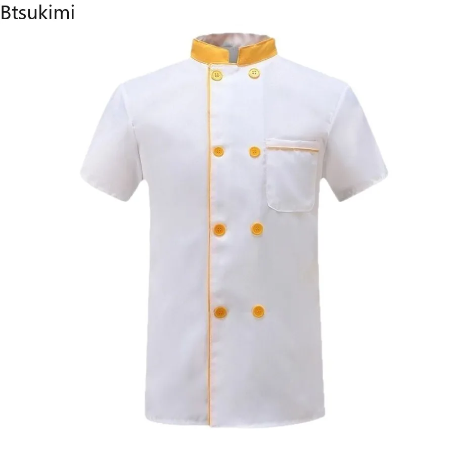 Chef Top Catering Cooking Clothes Long Sleeves Chef Uniform for Work Catering Kitchen Chef Jacket Men and Women Hotel Workwear