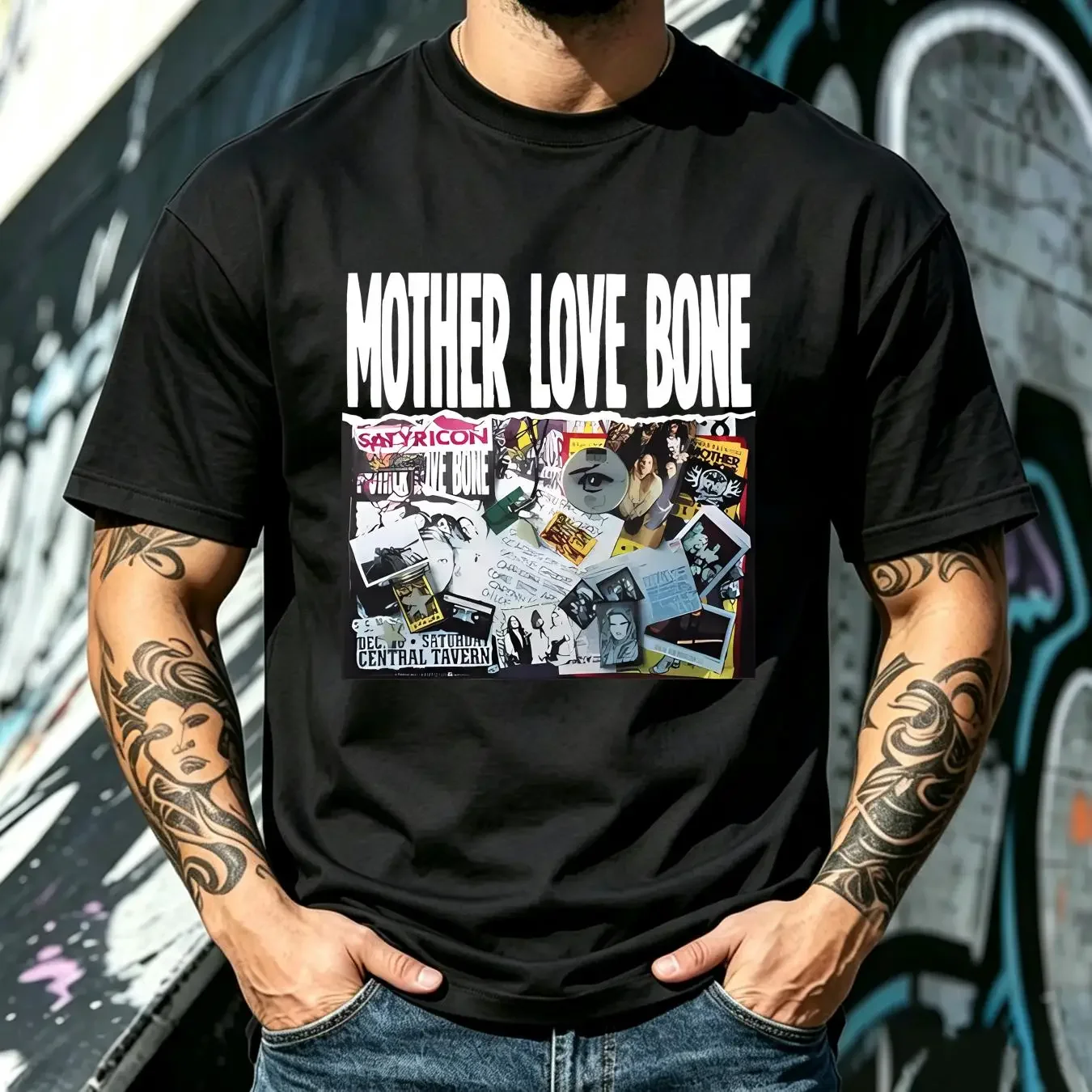 washed T Shirt Cotton Mother Love Bone Best Album Andrew Wood Bruce Fairweather vintage Washed fashion Slightly Unisex