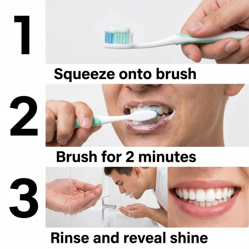 Gentle Whitening Toothpaste for Daily Brushing, Effectively Wash off Surface Tea Stains, Coffee Stains & Smoke Stains, Improve Teeth Visual Look, Fresh Scent for Daily Oral Care