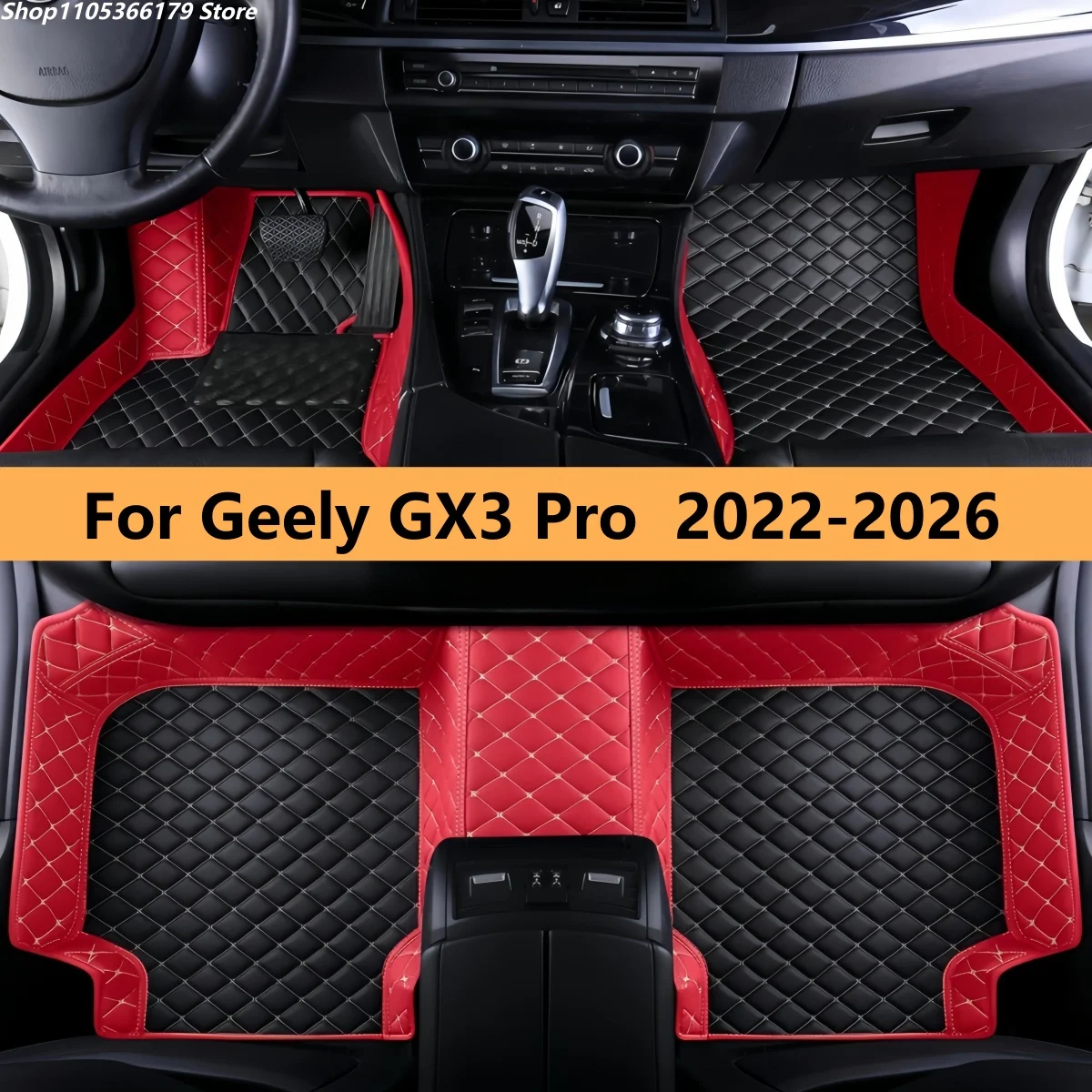 

Floor Mats Fit For Geely GX3 Pro 2022 2023 2024 2025 2026 Car Leather Carpet Pads Auto Full Set Foot Mat Rugs