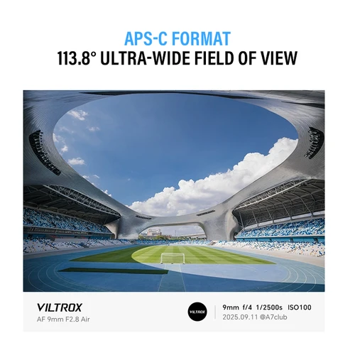 Imagen 2 del producto VILTROX AF 9 mm F2.8 Air E/Z Mount APS-C Lente Cámara de enfoque automático para Sony E, Autofocus APS-C Lente ultra gran angular para Sony a7III