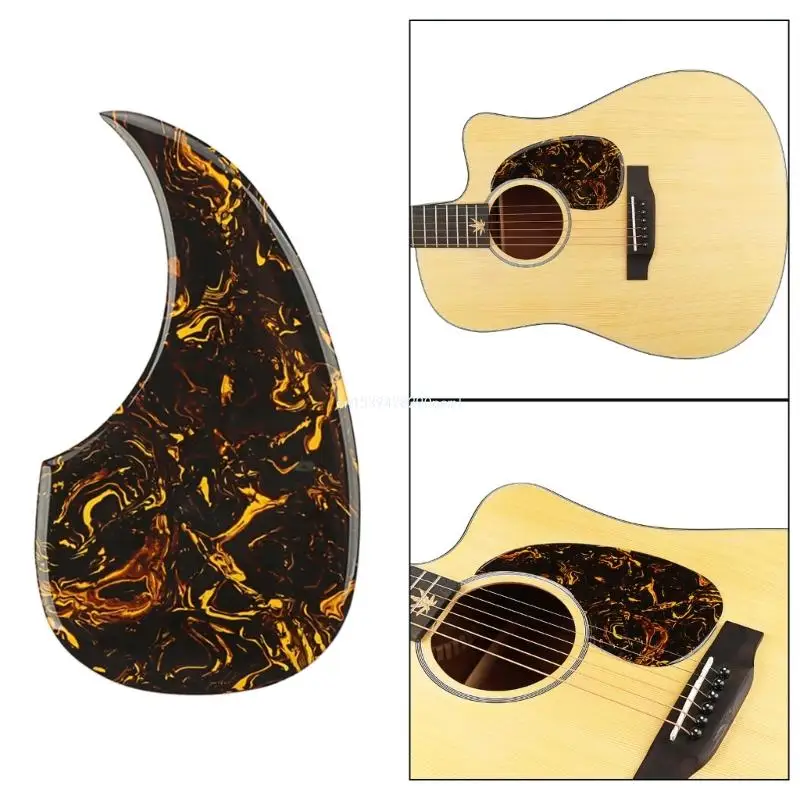 Yellow Pastes Pattern Guitar Anti-Scratch Guard Plate PVC Guitar Pickguard Self-Adhesive Scratch Plate Guitar Part