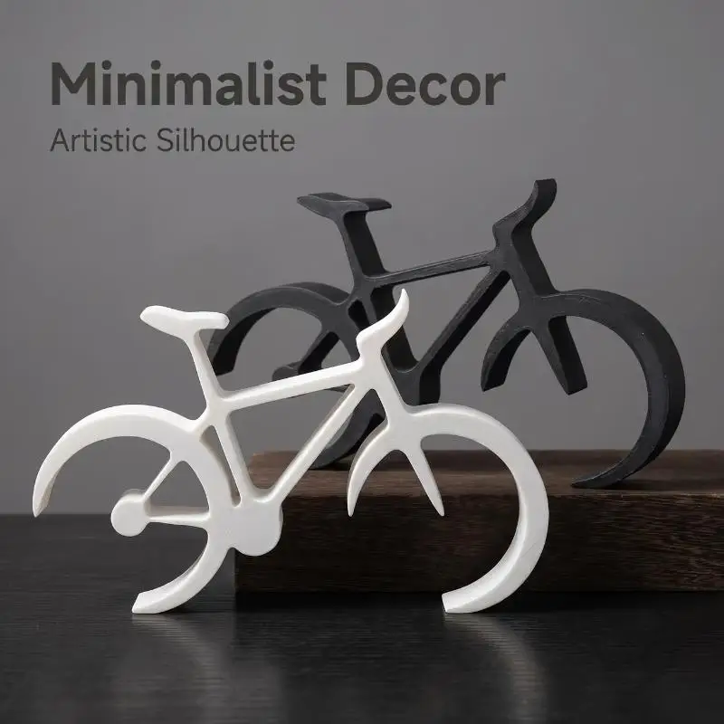 1/2pcs 3D Printed Sleek Geometric Bike Model Lightweight Desktop Ornament For Bedroom Living Room And Creative Office Space