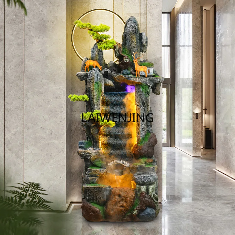 Flowing water fountain indoor rockery office humidification ornament living room landscaping floor stacked water landscape