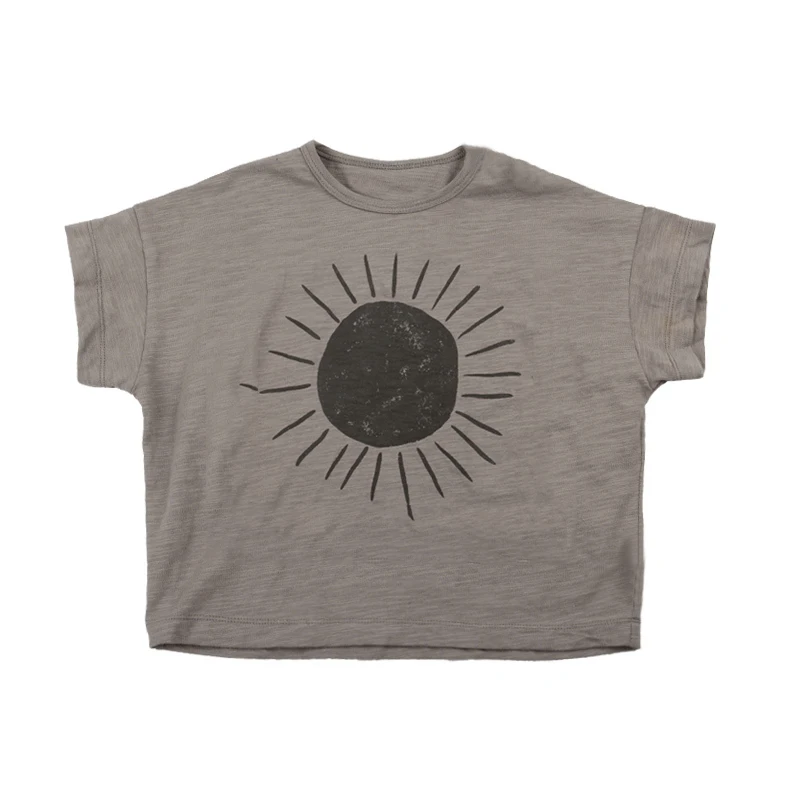 Fashion Kids Summer T-shirts Slub Cotton Toddler Baby Clothes Children Tops Tees For Boys & Girls